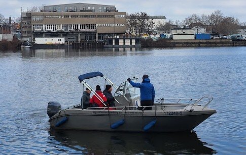SBF Motorboot Praxis auf der Bille